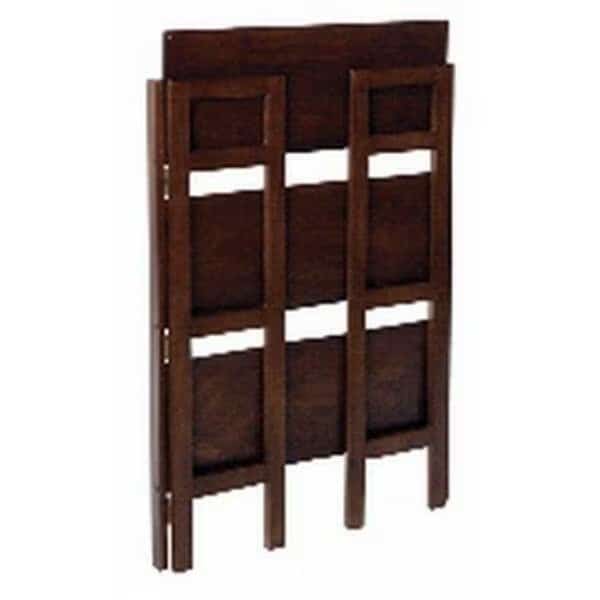 WINSOME TRADING-Stackable Folding Shelf 3-Tier-Antique Walnut