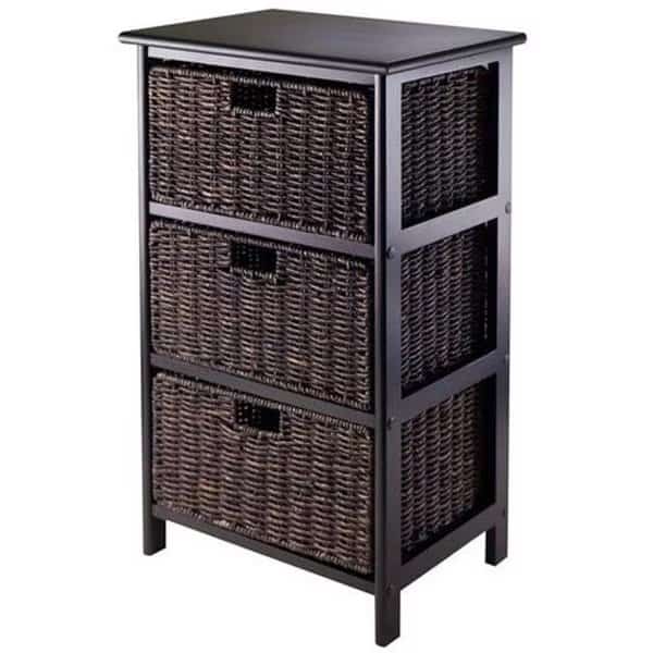 Winsome Trading 20317 Omaha Storage Rack with 3 Foldable Baskets