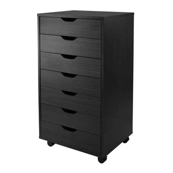 Winsome Trading 20792 Halifax Cabinet for Closet - Office  7 Drawers  Black