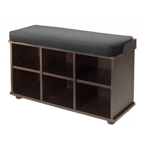 Winsome Trading 92633 Townsend Bench with Black Cushion Seat