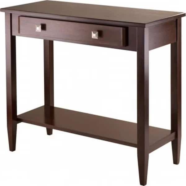 Winsome Trading 94136 Richmond Console Hall Table Tapered Leg - Antique Walnut