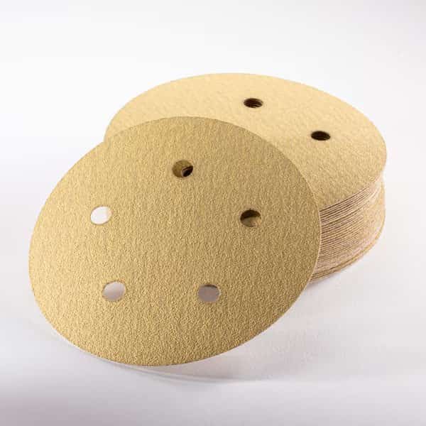 5 in Dia, 5 holes, Aluminum Oxide, 120 Grit, Coated Type