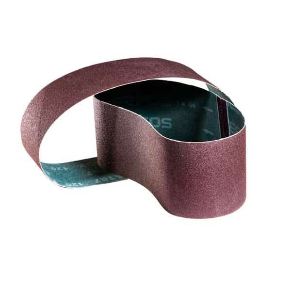 3 in W, 24 in L, Coated, Aluminum Oxide, 80 Grit