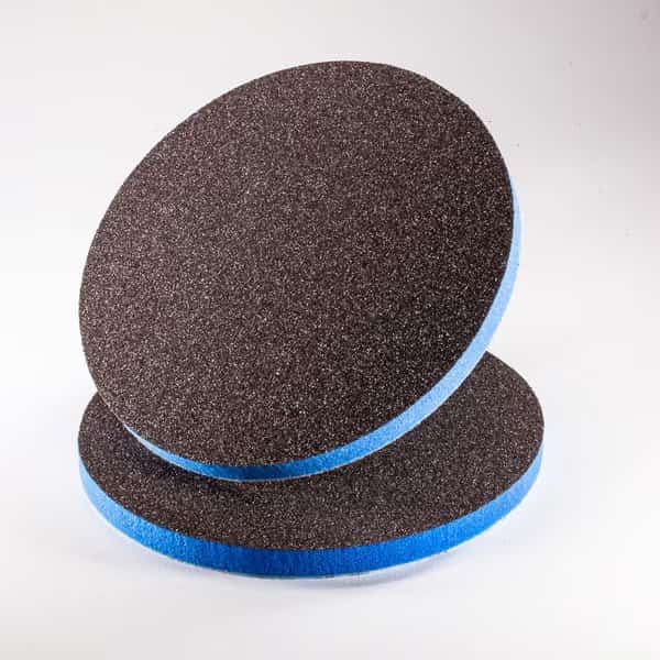EKASILK PLUS 10mm Sponge 6" No Hole Ultra Fine (600-700 Grit Finish) Hook & Loop Sanding Pad, PK10