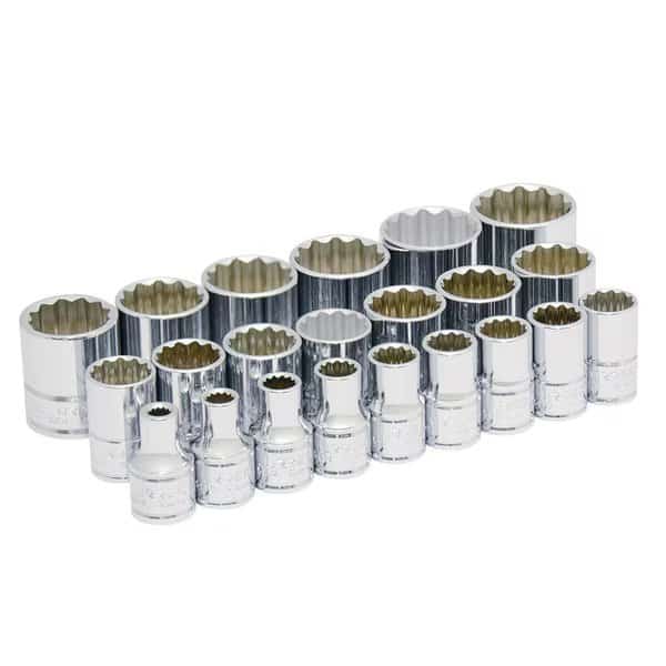 1/2" drive 12-point short socket set 22PC