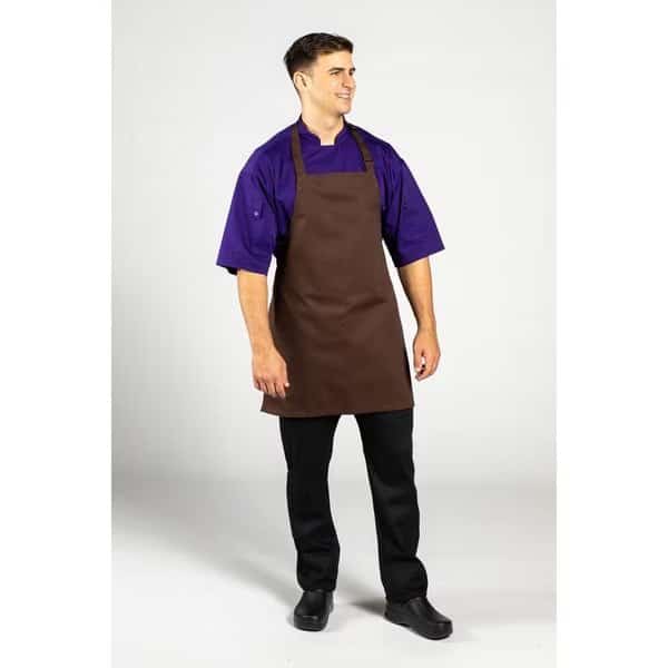 Adjustable Bib Apron Brown