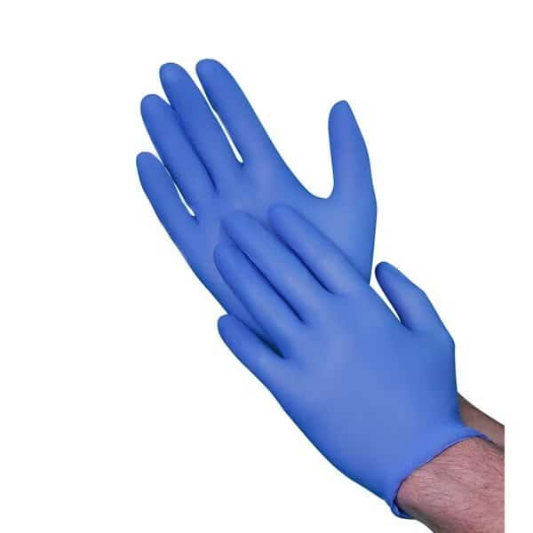 A14C1, Disposable Gloves, 2.8 mil Palm, Nitrile, Powder-Free, Small, 2000 PK, Blue