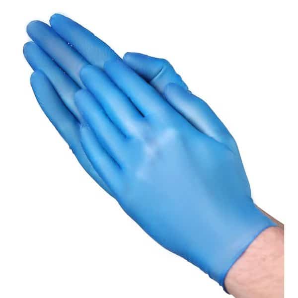 A23A2, Disposable Gloves, 2.8 mil Palm, Vinyl, Powder-Free, Small, 1000 PK, Blue