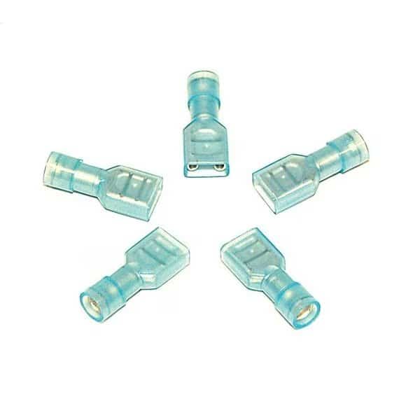 Insulated Terminals, 1/4"F / 16 Gauge, 5 p