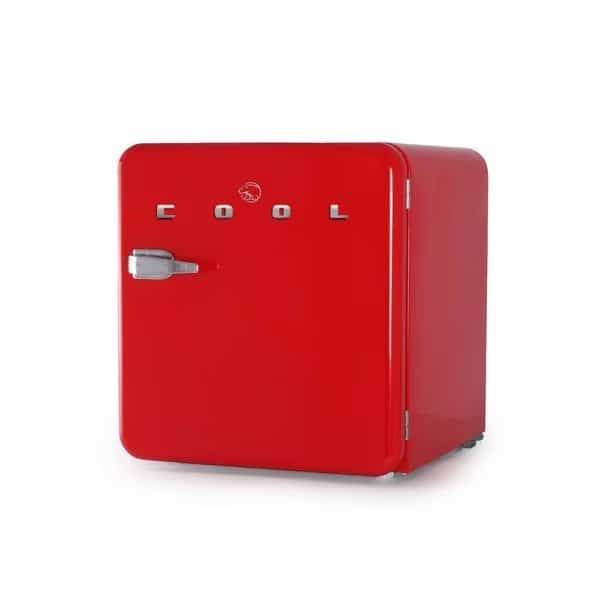 1.6 Cu. Ft. Refrigerator, Vintage Style Refrigerator, Small Refrigerator With Freezer, Red