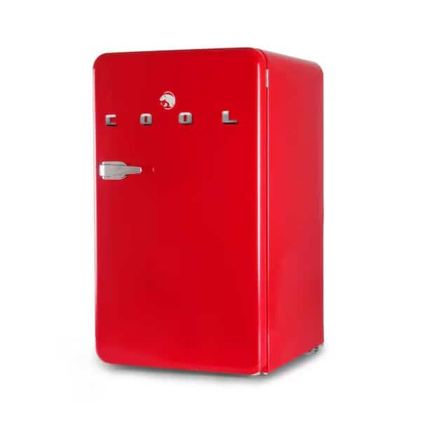 3.2 Cu. Ft. Refrigerator With Freezer, Retro Fridge, Red