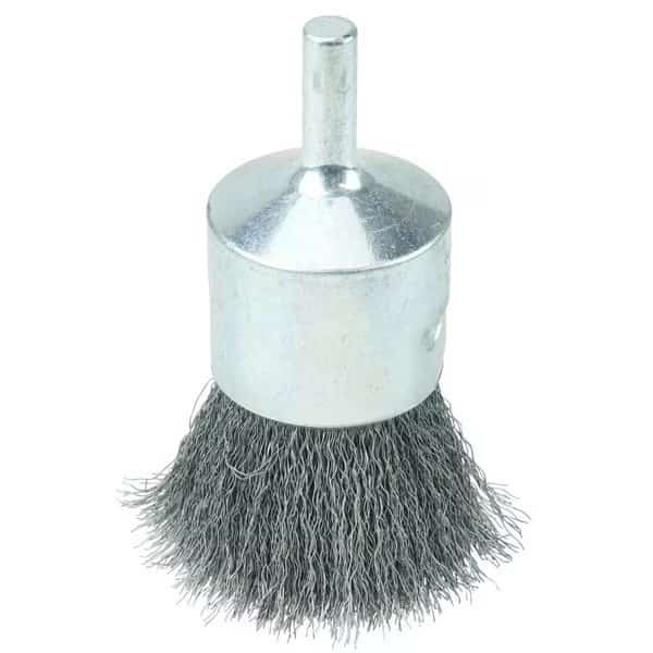 1" Crimped Wire End Brush, .006" Steel Fill