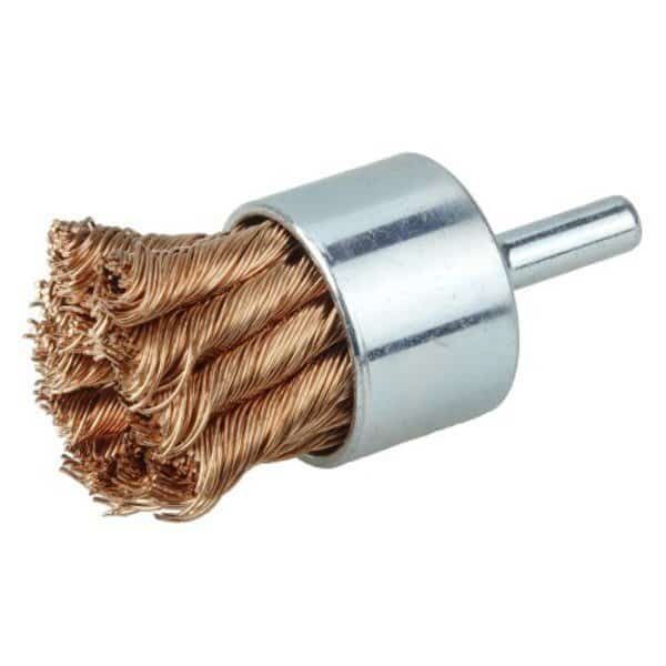 1-1/8" Knot Wire End Brush, .020" Bronze Fill