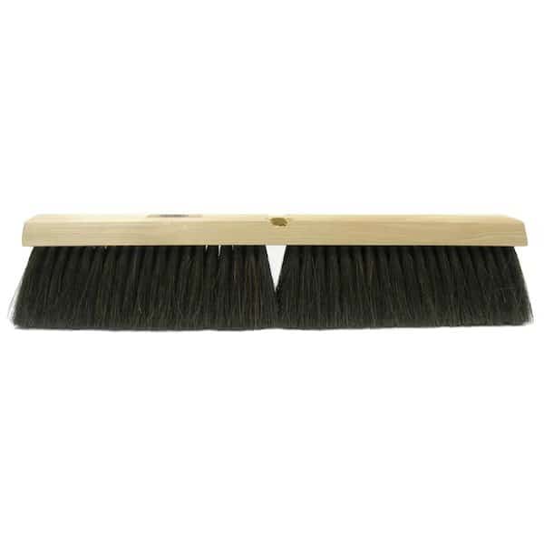 24" Fine Sweep Floor Brush Black Horsehair & Polypropylene Fill