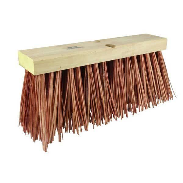 16" Street Broom, 6-1/4" Trim Length, Dyed Palmyra Fill
