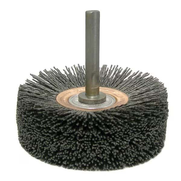Bore-Rx 4" Dia   Brush Deburring .055/120CG Crimped Fill, 3/8" Stem