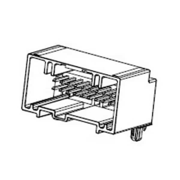 Board Connector, 10 Contact(S), 2 Row(S), Male, Right Angle, Solder Terminal, Locking, Gray
