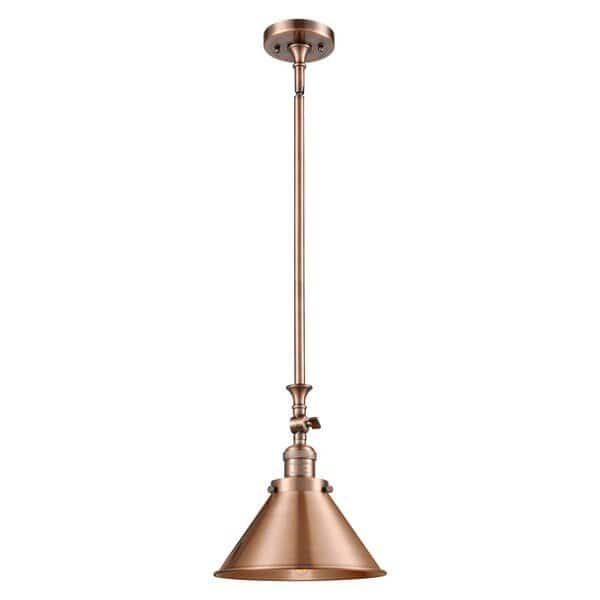 1 Light Vintage Dimmable Led Briarcliff 10 Inch Mini Pendant, 696452