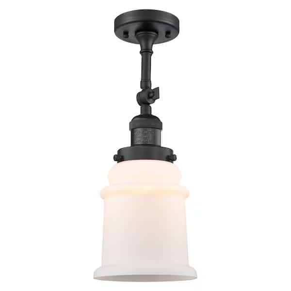 1 Light Vintage Dimmable Led Canton 6.5 Inch Semi-Flush Mount, 698736