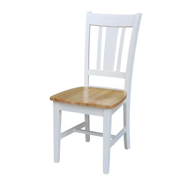 San Remo Splatback Chair, Set of 2, White/Natural