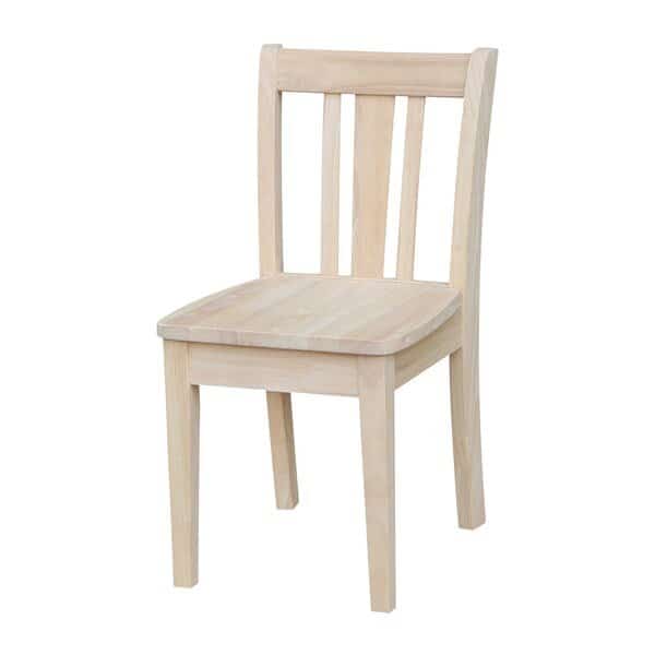 Rectangle Set of 2 San Remo Juvenile Chairs, 13.2 in W, 16 in L, 26 in H, Wood, Unfinished