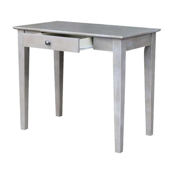 Rectangle Writing Table, 36 in W, 20 in L, 30 H, Wood Washed Gray Taupe