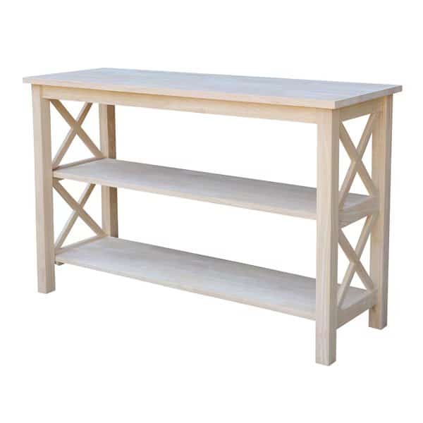 Square Spencer  Coffee Table, 48 in W, 16 in L, 30 in H, Wood, Unfinished