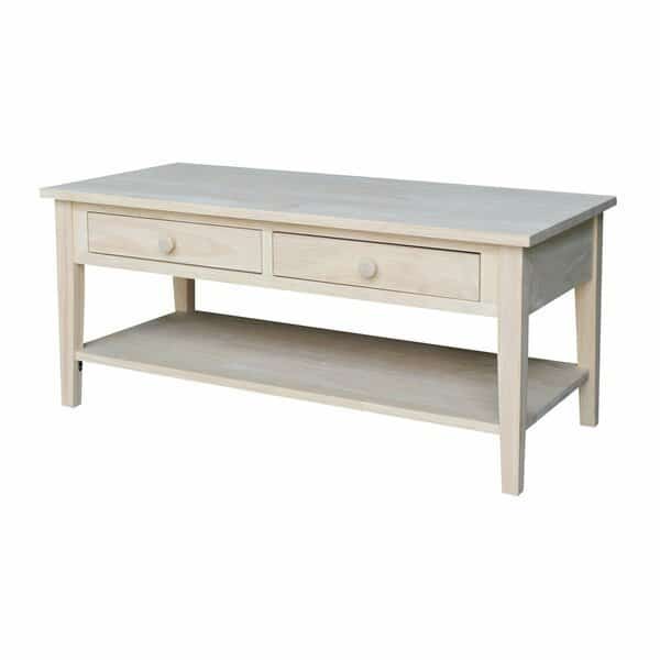 Rectangle K12-3030-3, 48 in W, 24 in L, 19 in H, Wood, Unfinished