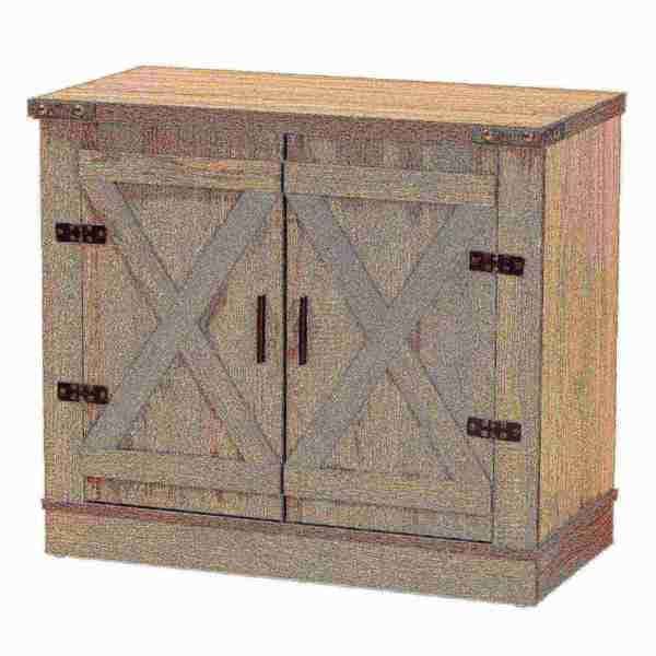 Wayne Modern Contemporary Farmhouse Oak Brown Finished Wood 2-Door Shoe Storage Cabinet