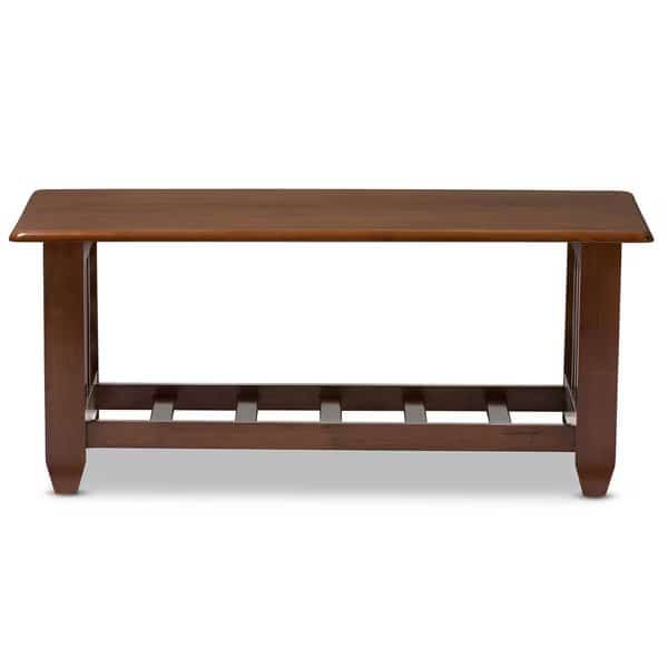 Larissa Cherry Finished Brown Wood Living Room Occasional Coffee Table