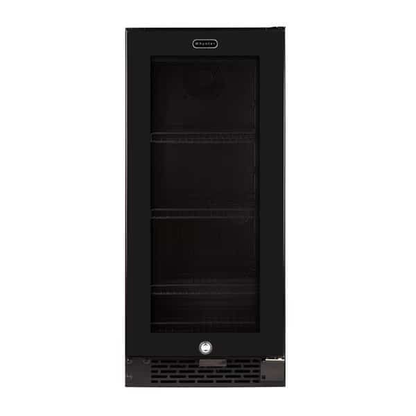 Built-in Black Glass 80-can capacity 3.4 cu ft. Beverage Refrigerator