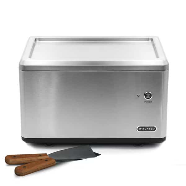 Portable Instant Ice Cream Maker Frozen Pan Roller in Stainless Steel