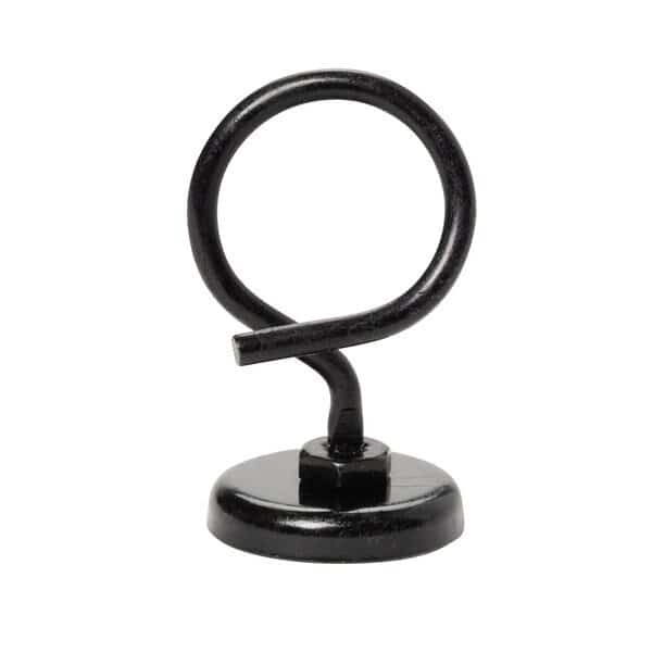 3/4in. MAGNETIC BRIDLE RING, SHORT STEM STANDOFF, BLACK, 26 LB MAGNET, 100PK