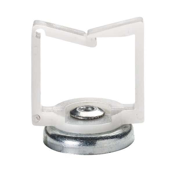 1in. Magnetic Cable Holder, 26 lb Magnet, Locking Gate, White, 100PK