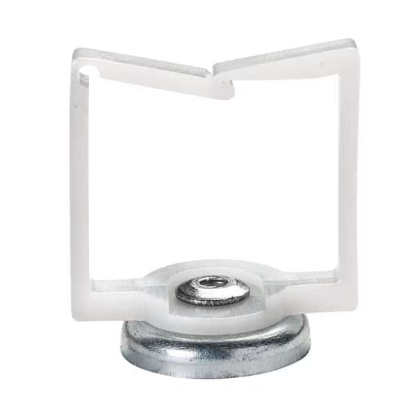 1 1/4 in. Magnetic Cable Holder, 26 lb Magnet, Locking Gate, White, 100PK