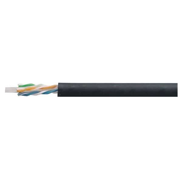 Multi-Conductor Cable, 23 AWG, 16 C, Black, Polyolefin, Solid, Indoor/Outdoor, 1000 ft