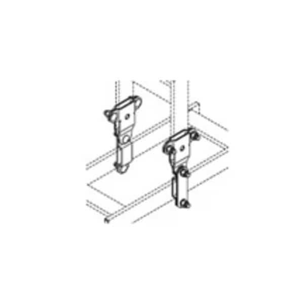 CABLE RUNWAY VERTICAL SWIVEL, SPLICE KIT, STEEL BLACK