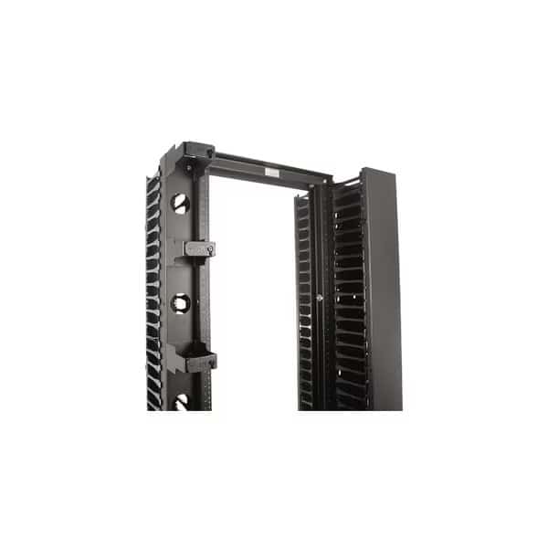 GLOBAL VERTICAL CABLE MANAGER, 7' H X 3.65" W - NARROW, BLACK