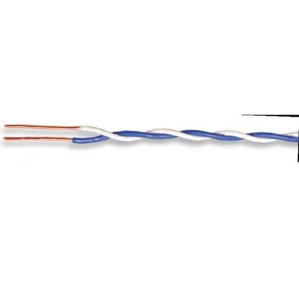 24-1P CROSS CONNECT WIRE CAT5, SOLID BC (WH/BL) SRPVC BMD, 1000FT