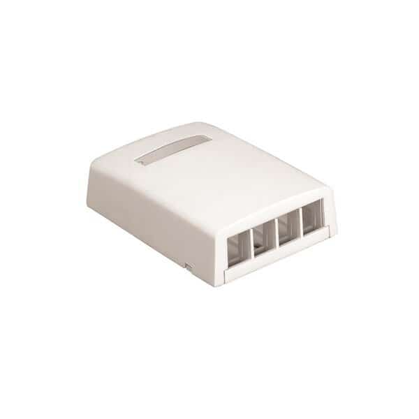 4-PORT SURFACE MOUNT UNLOADED, NET KEY, OFF WHITE