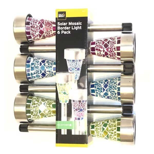 SOLAR MOSAIC BORDER LGT 6 PK