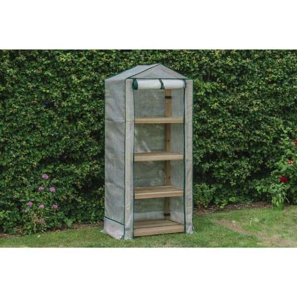 PREM 4 TIER WOODEN GREENHOUSE