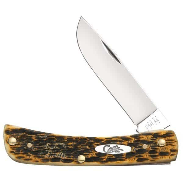 Knife, Amber Bone Ss Sod Buster Jr.