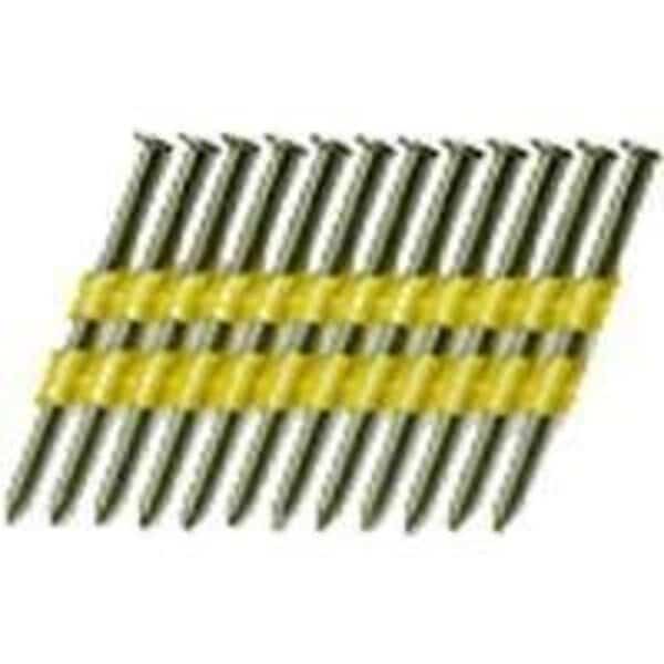 Collated Framing Nail, 3 in L, Galvanized, Round Head, 21 Degrees