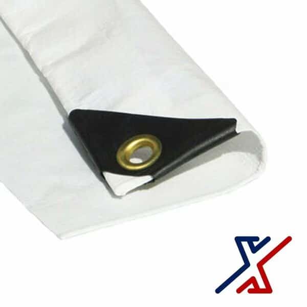 Heavy Duty Tarp, 20 ft x 7 ft, White, Polyethylene