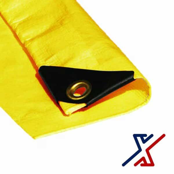 Heavy Duty Tarp, 20 ft x 20 ft, Yellow, Polyethylene