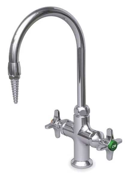 Manual Laboratory Faucet, Single Hole Mount, 1 Hole, Chrome