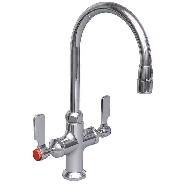Manual Laboratory Faucet, Single Hole Mount, Chrome 1 Hole