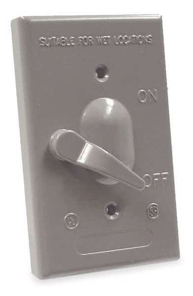 Weatherproof Cover, Single Gang Box Type, 1 Gang, Toggle Cover