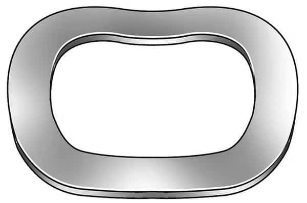 Wave Washer, Fits Bolt Size #8 18-8 Stainless Steel, Passivated Finish, 10 PK